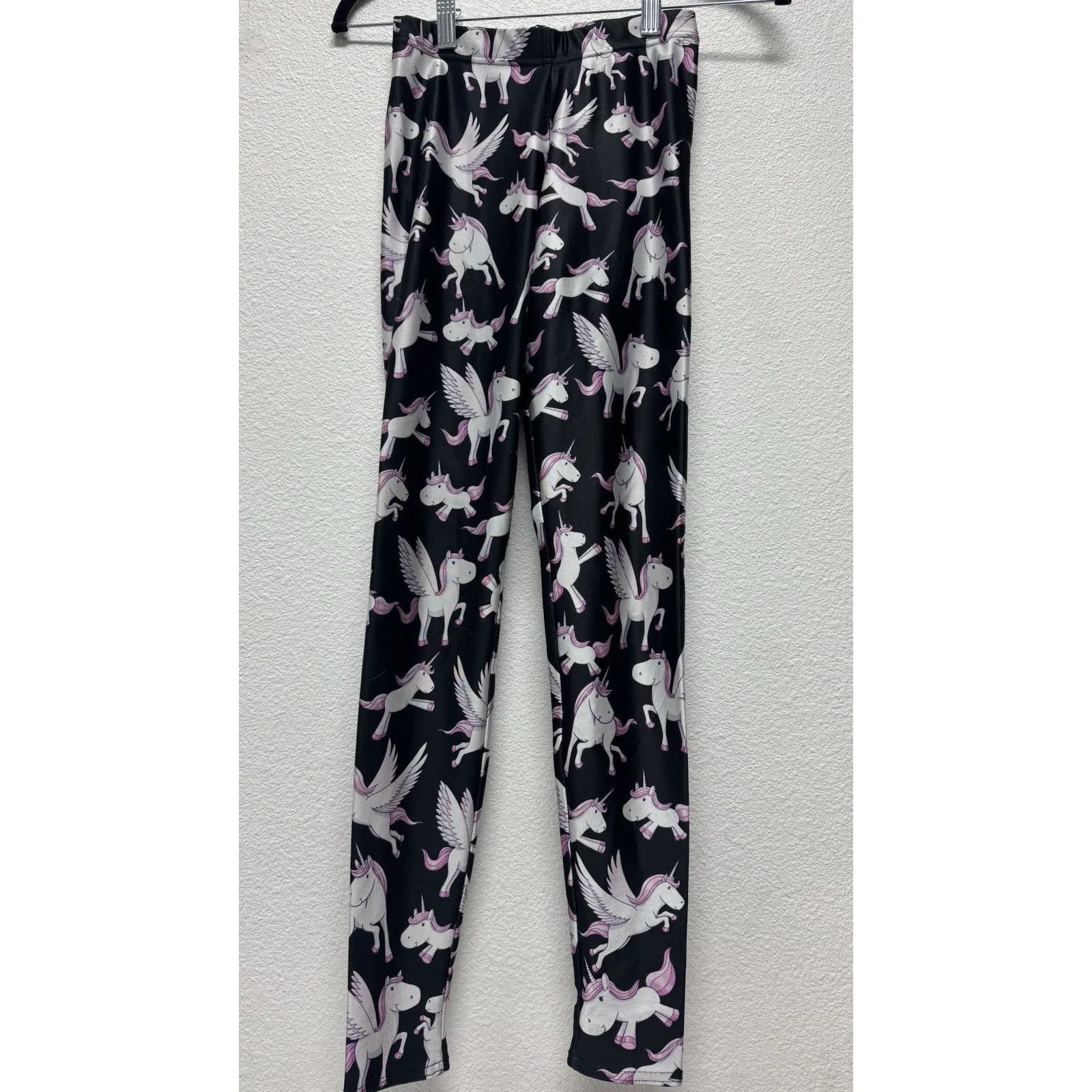 BlackMilk Flying Pink Unicorn Leggings Black XS X-Small - Image 2