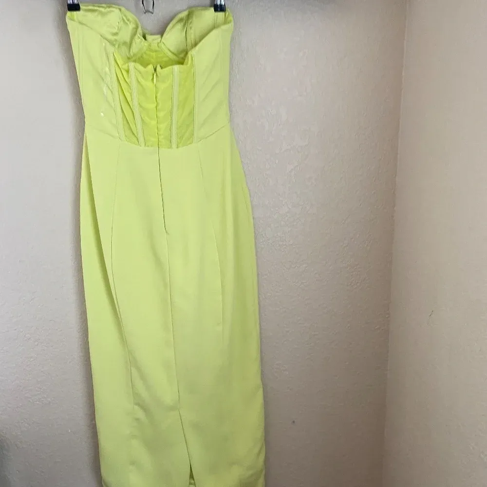 House of CB Lucila Neon‎ Strapless Corset Midi Dress Size XS NWOT - Image 8