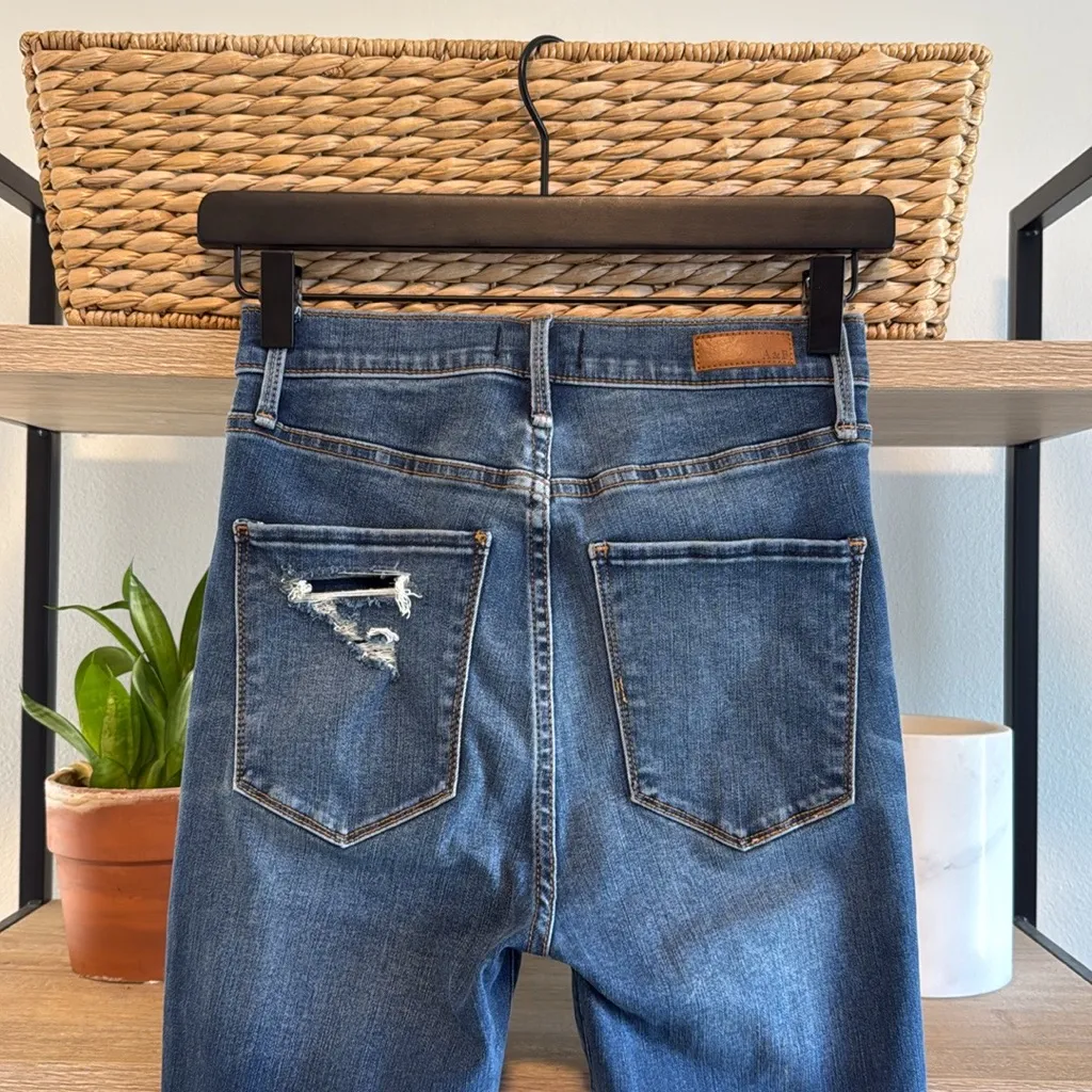 Abercrombie & Fitch Ultra High Rise Super Skinny Distressed Jeggings Jeans,26/2 - Image 5