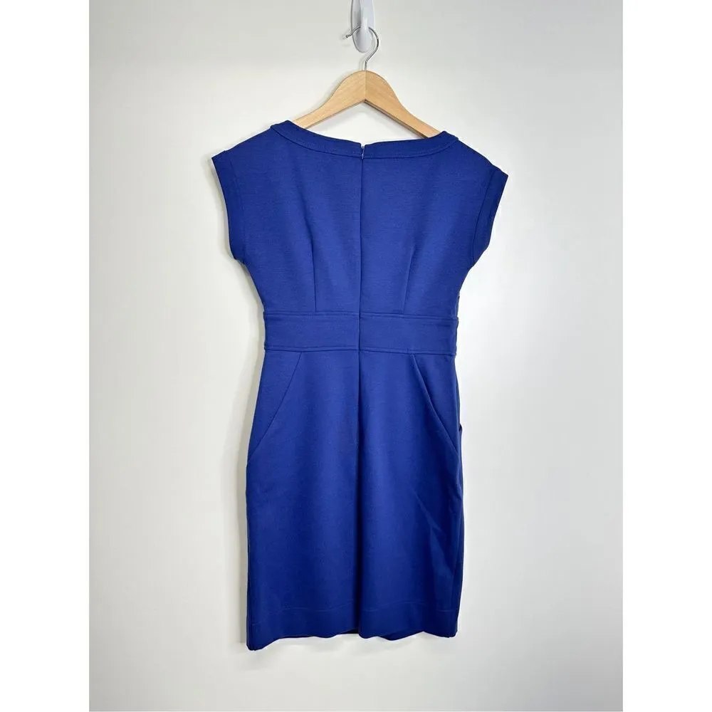 Shoshanna Dress Womens Size 6 Royal Blue Sheath Knee Length Zip Up - Image 2
