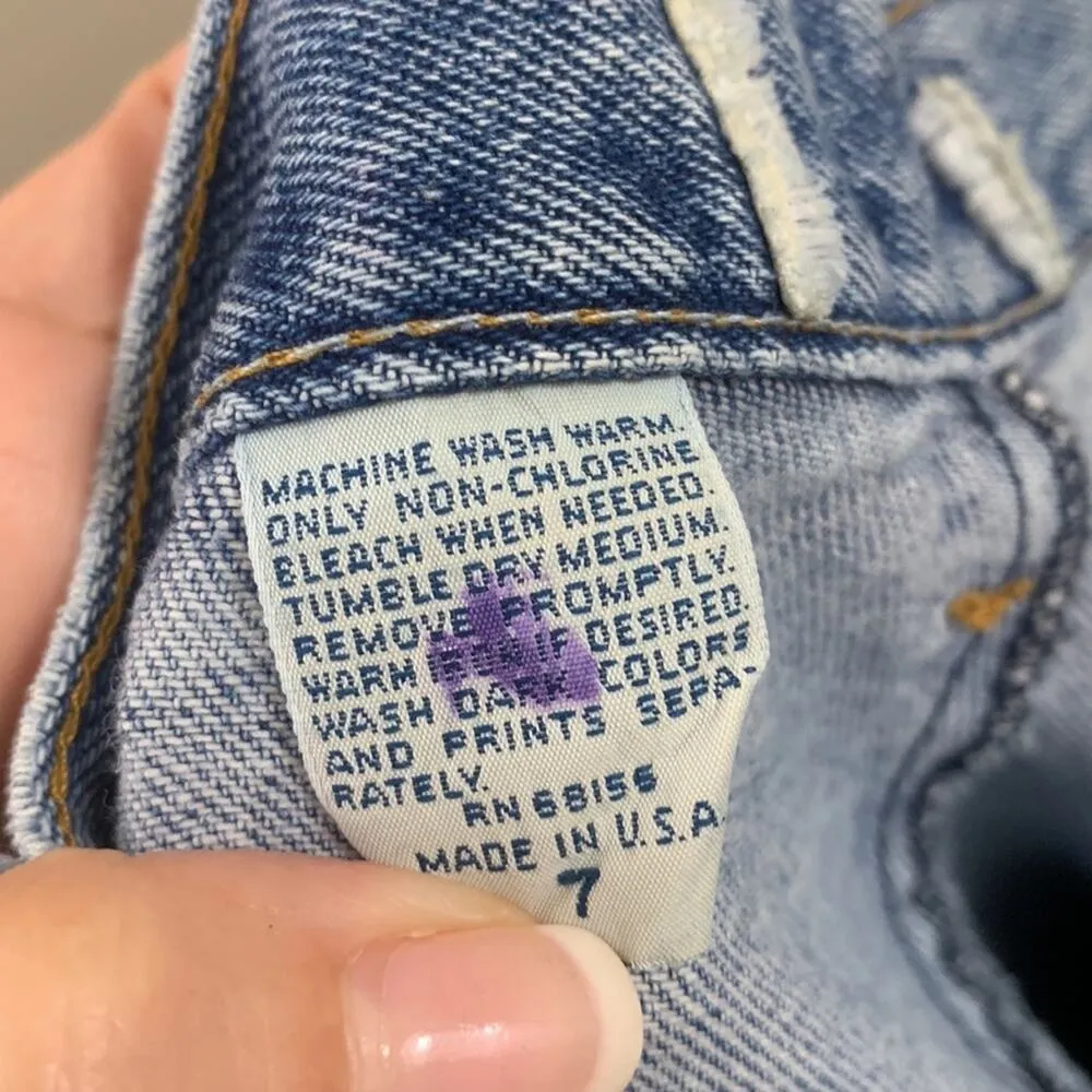 Vintage High Wasted Distressed Patched Jeans Blue Size undefined - Image 2