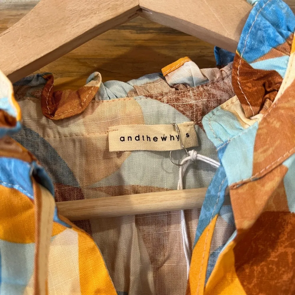 And The Why Printed Ruffle Babydoll Top - Image 3