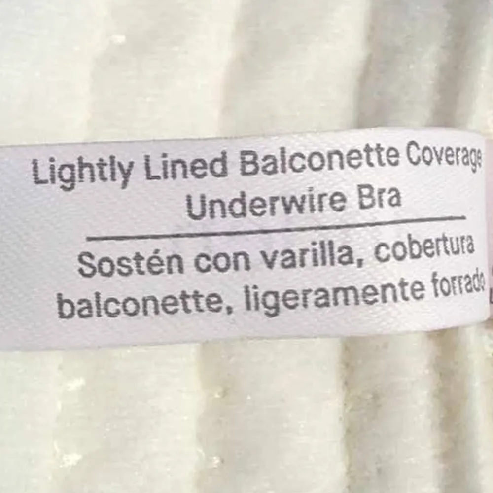 Auden Lightly Lined Balconette Coverage Underwire Bra White 42F NEW Size undefined - Image 5