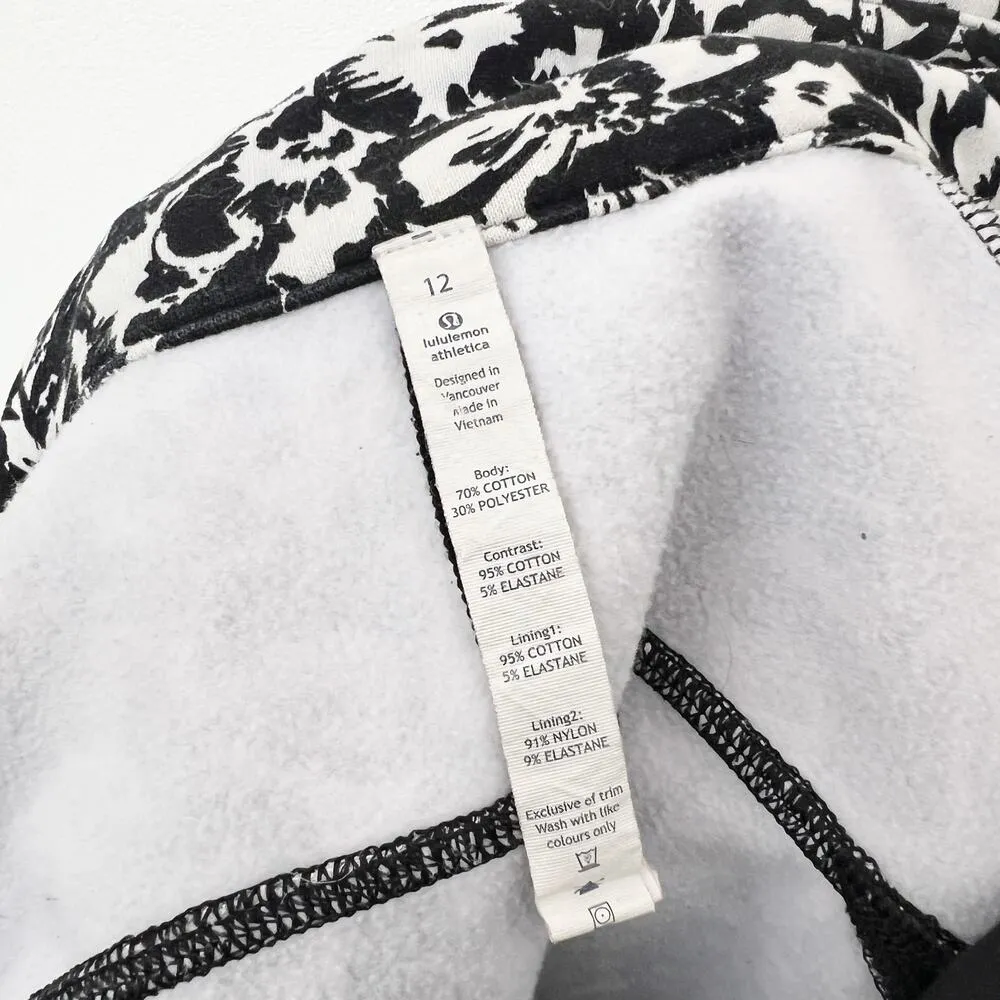 [Lululemon] Cozy Cuddle Up Fleur Sombre Floral Print Jacket Thumbholes Size 12 - Image 12