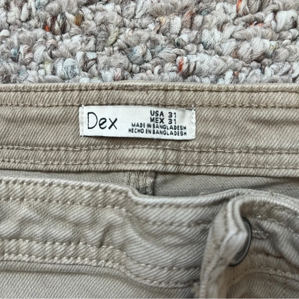 Dex High Rise Utility Cargo Pants Womens Size 31 Khaki Beige Pockets 27” Inseam Tan - Image 4