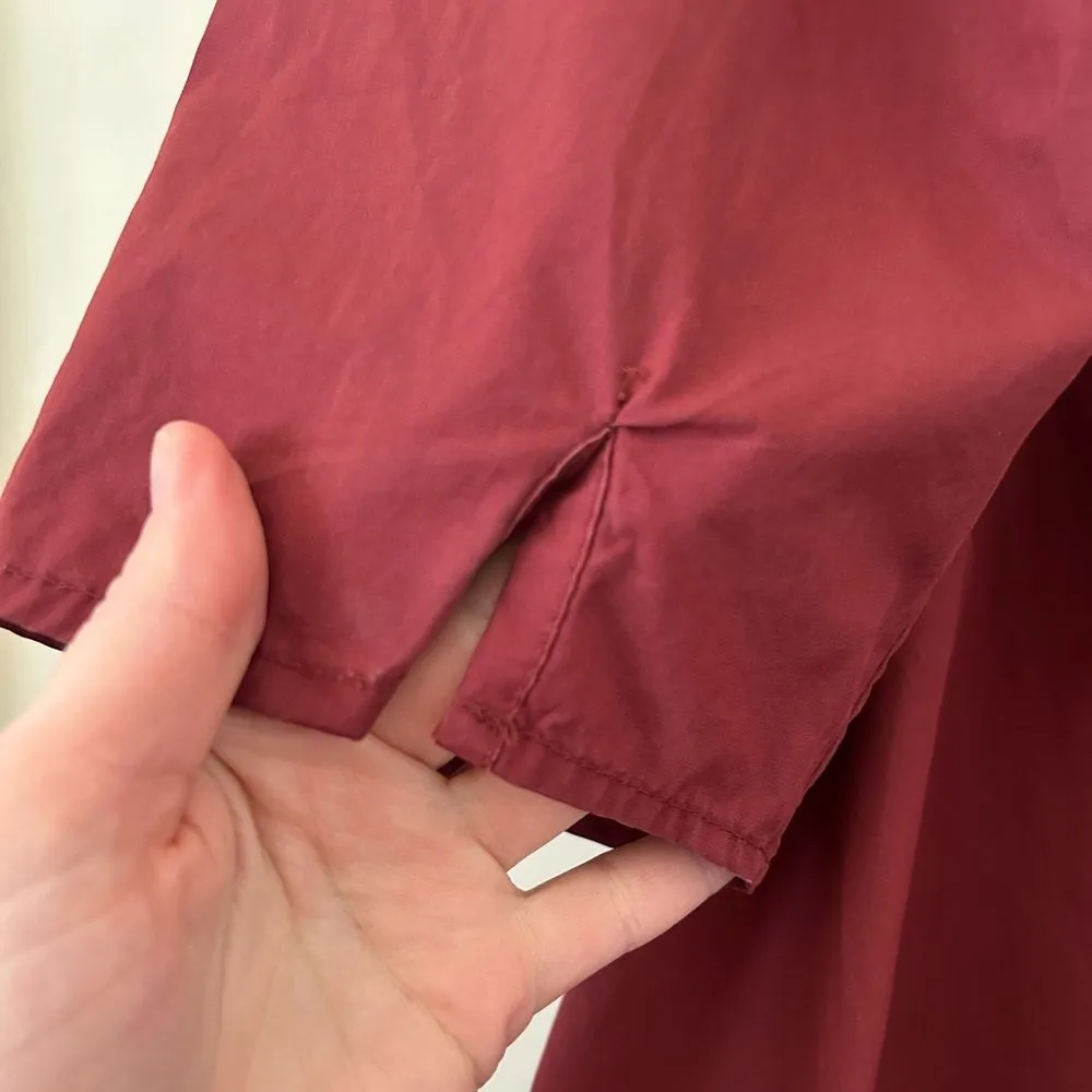 Senes Button Down Bubble Dress One Size Oversized Red - Image 7