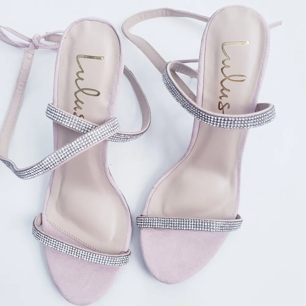Lulus Wrap Rhinestone Heels - Image 2