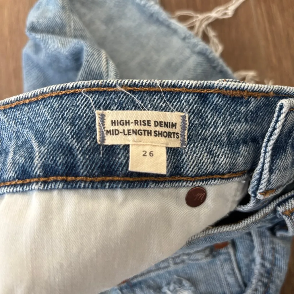Madewell High-rise Mid-length Denim Shorts - Size 26 - Image 4