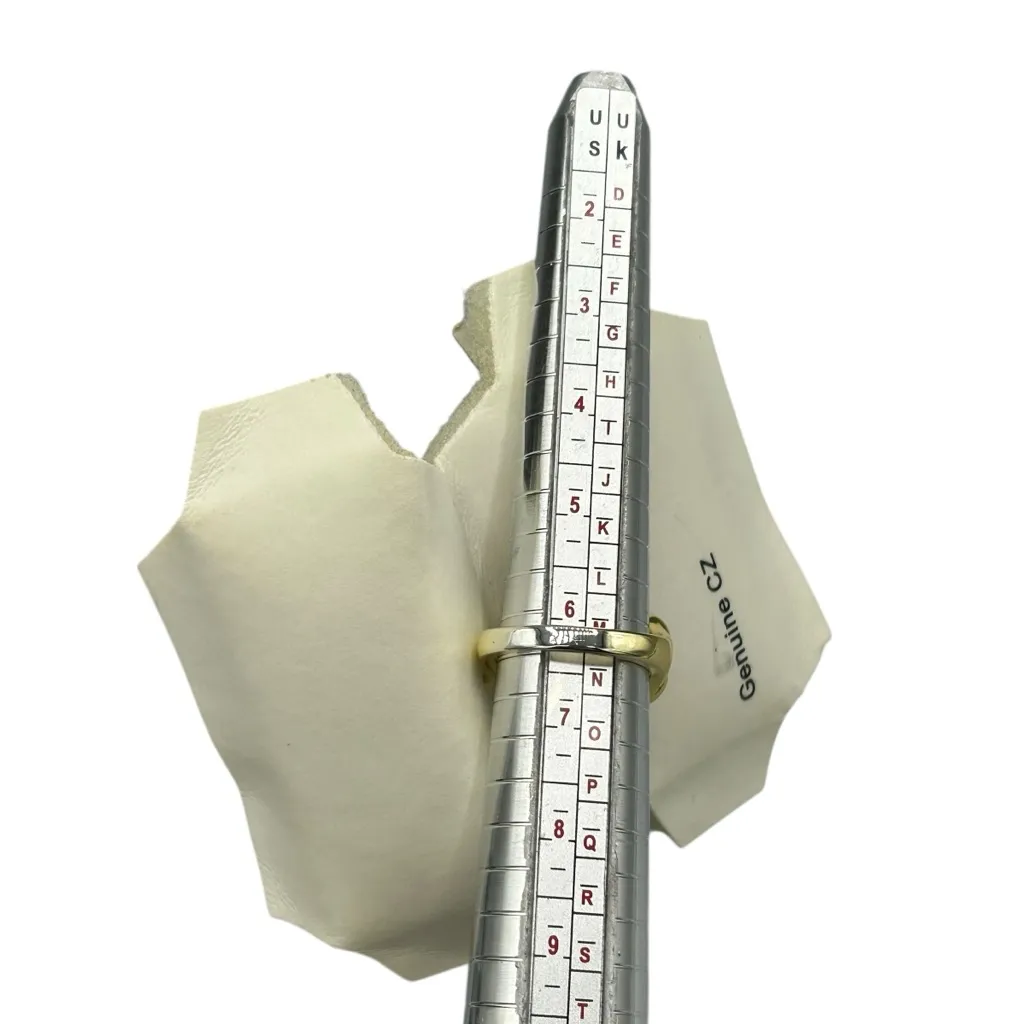 Genuine CZ Heart Ring Gold Tone Size 6.25 - Image 2