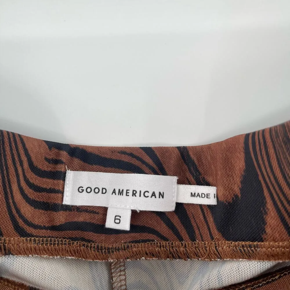 GOOD AMERICAN Mesh Flare Pants Size 3XL Plus Size Cover Up Sheer Chai Swirl NWT - Image 5