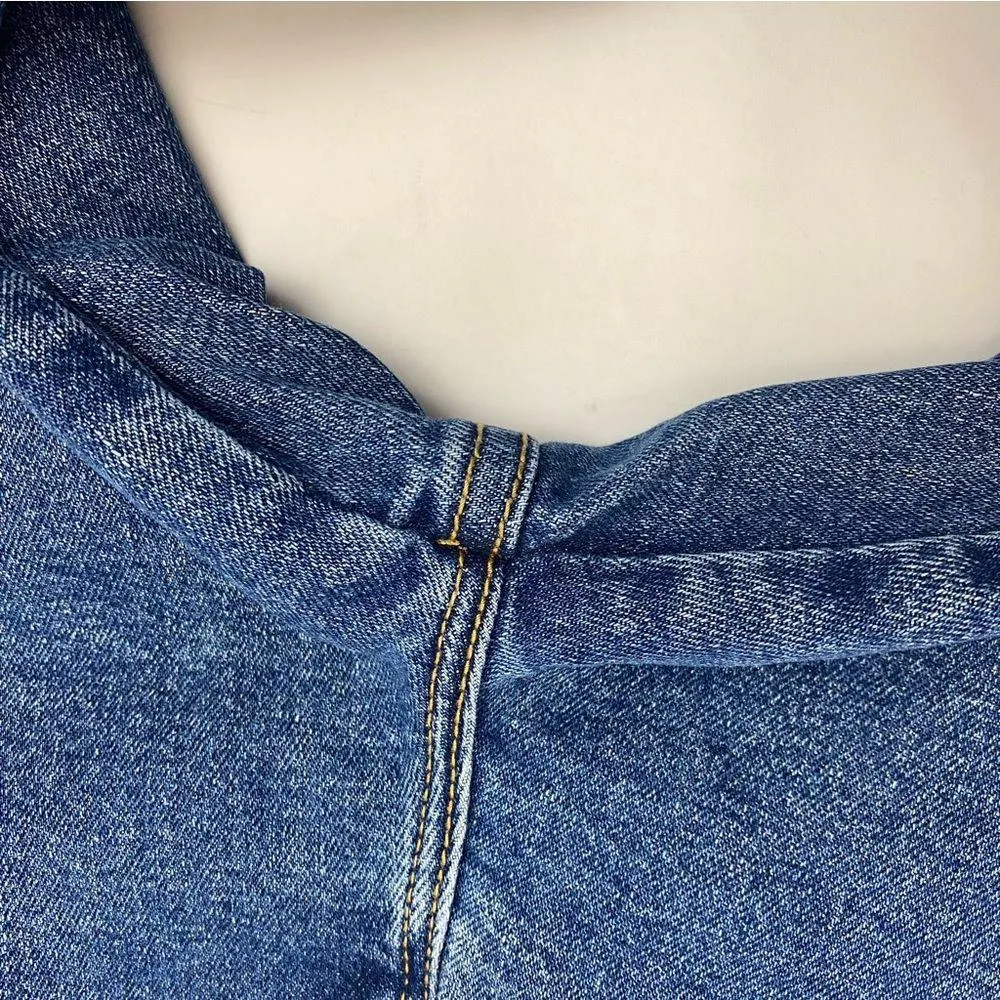 Driftwood Elon Tapered Skinny Paper Bag Waist Floral Embroidered Jeans Daylight - Image 12