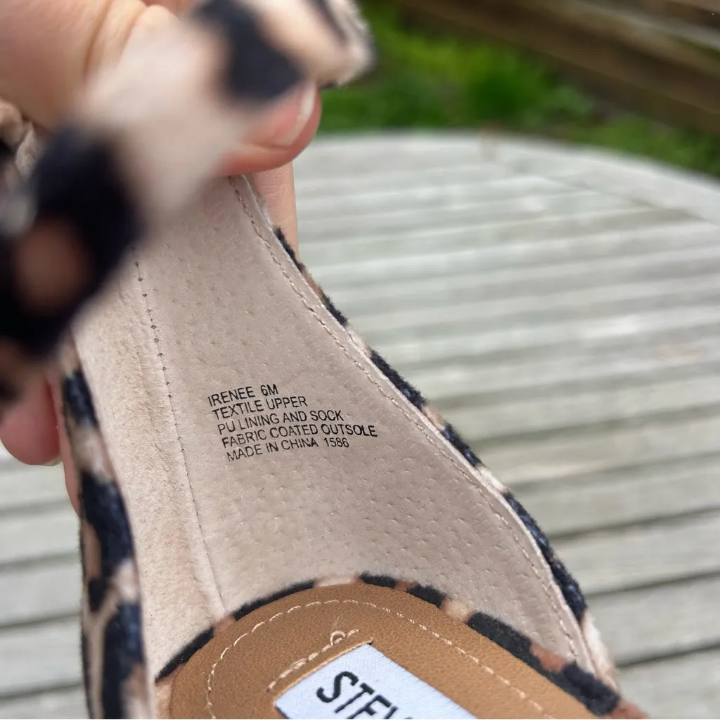 Steve Madden Women's Irenee Block-Heel Sandals size 6 cheetah animal furry‎ - Image 6