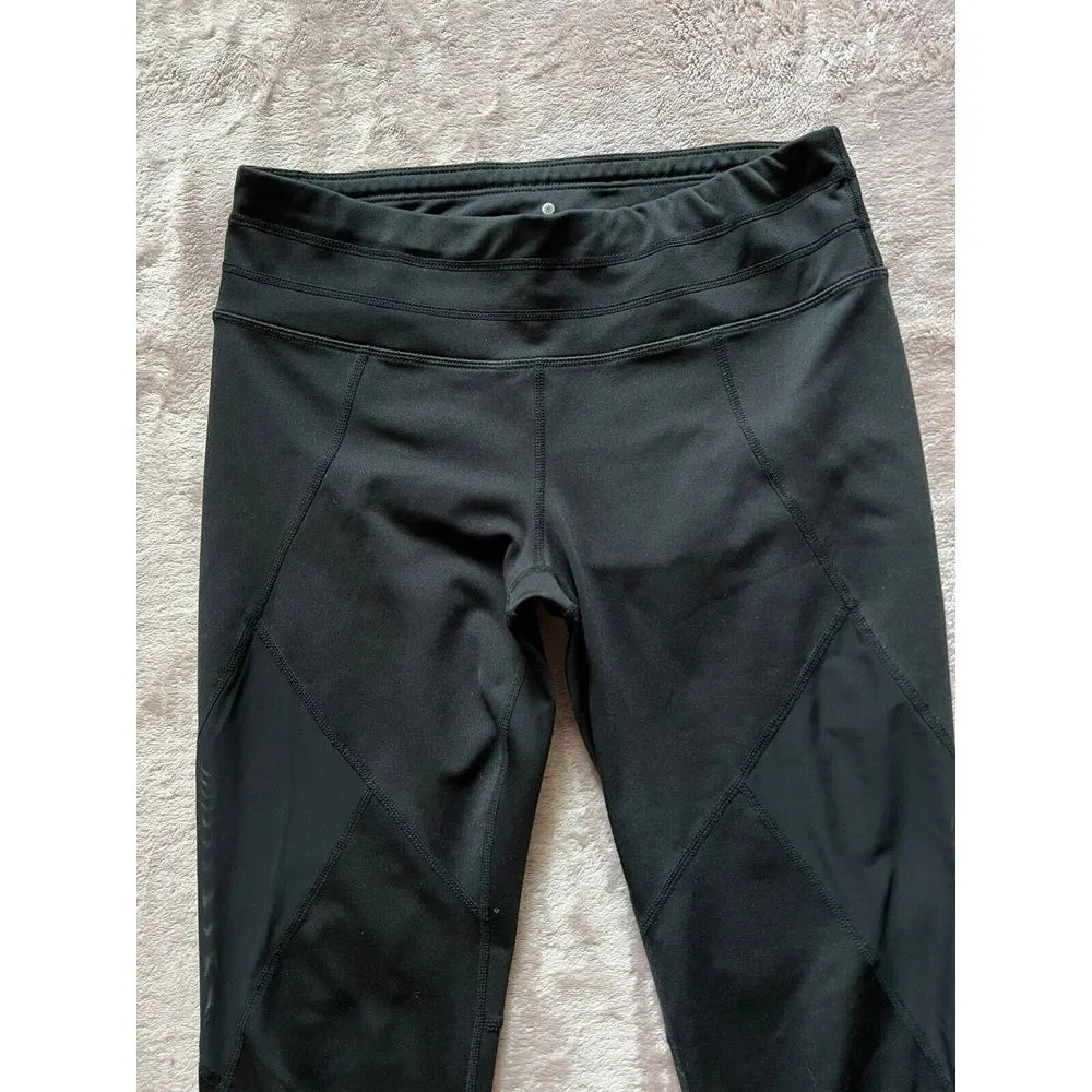 Athleta‎ Aura Sonar Women's Capri Mesh Legging Black Size Small - Image 2