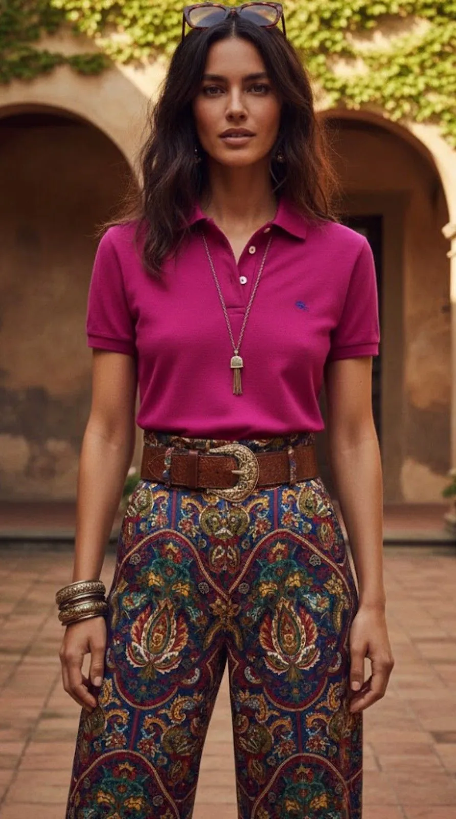 Etro Sleeveless Pink Polo Size 44/Medium - Image 2