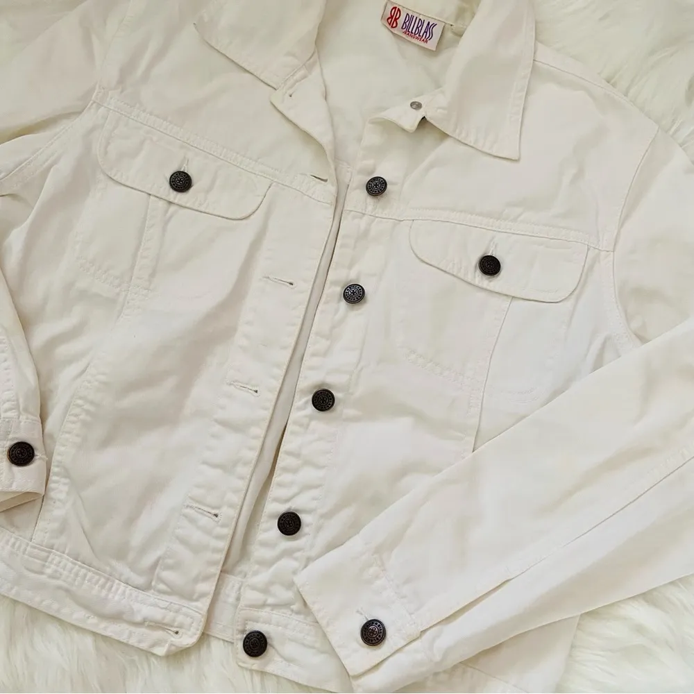 Vintage 90s Billblass long sleeve denim jean button up jacket 🤍 - Image 2