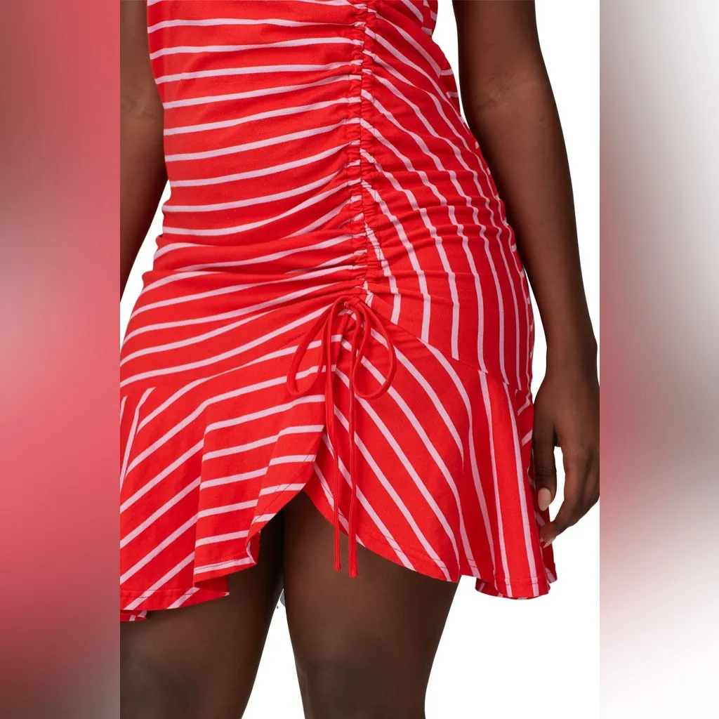 Parker Anthropologie Striped Lucia Dress Red & White Coastal Chic Plus Size XXL - Image 2