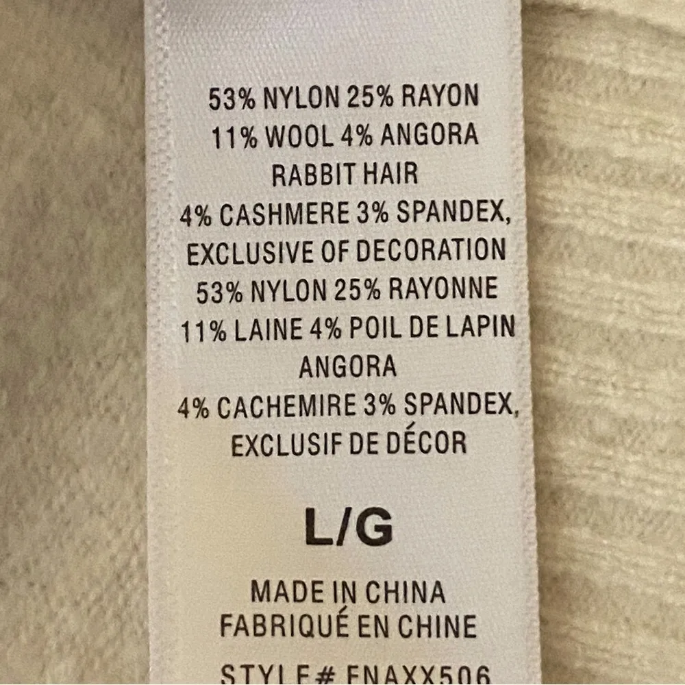 T TAHARI buttery cream cardigan sweater with floral & tulle trim Large EUC - Image 10