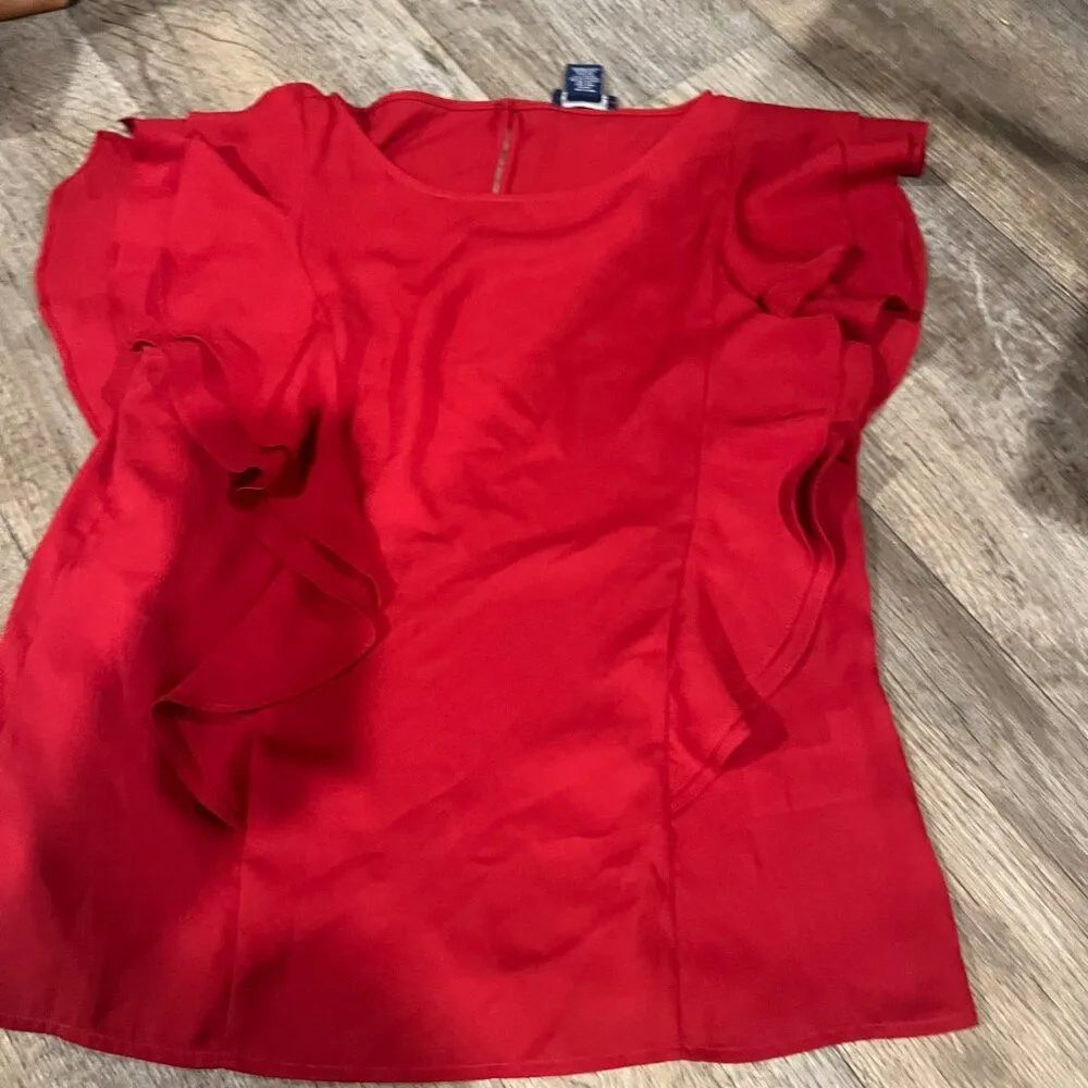 Doncaster red blouse size 4 - Image 2