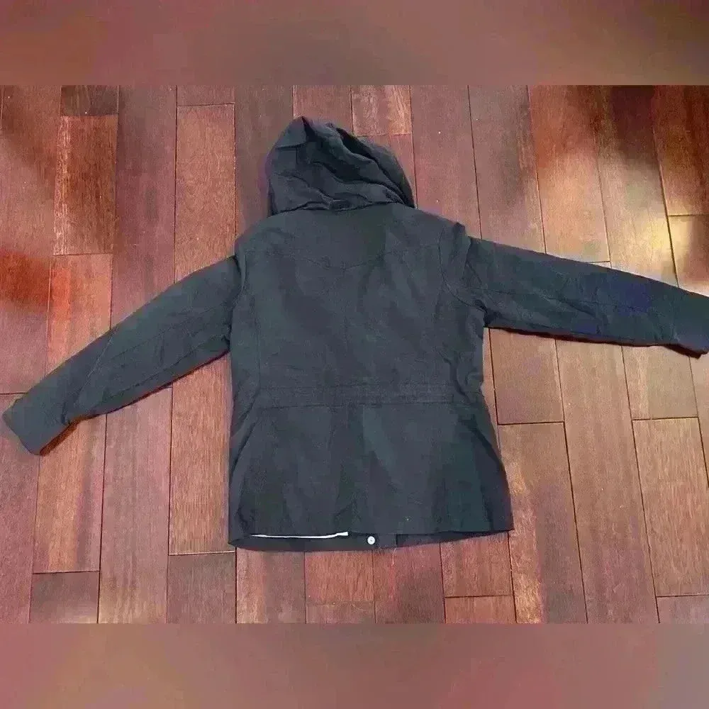 Lands End Women’s Hooded Cargo Jacket Mesh Lined Size S (6-8) - Image 2