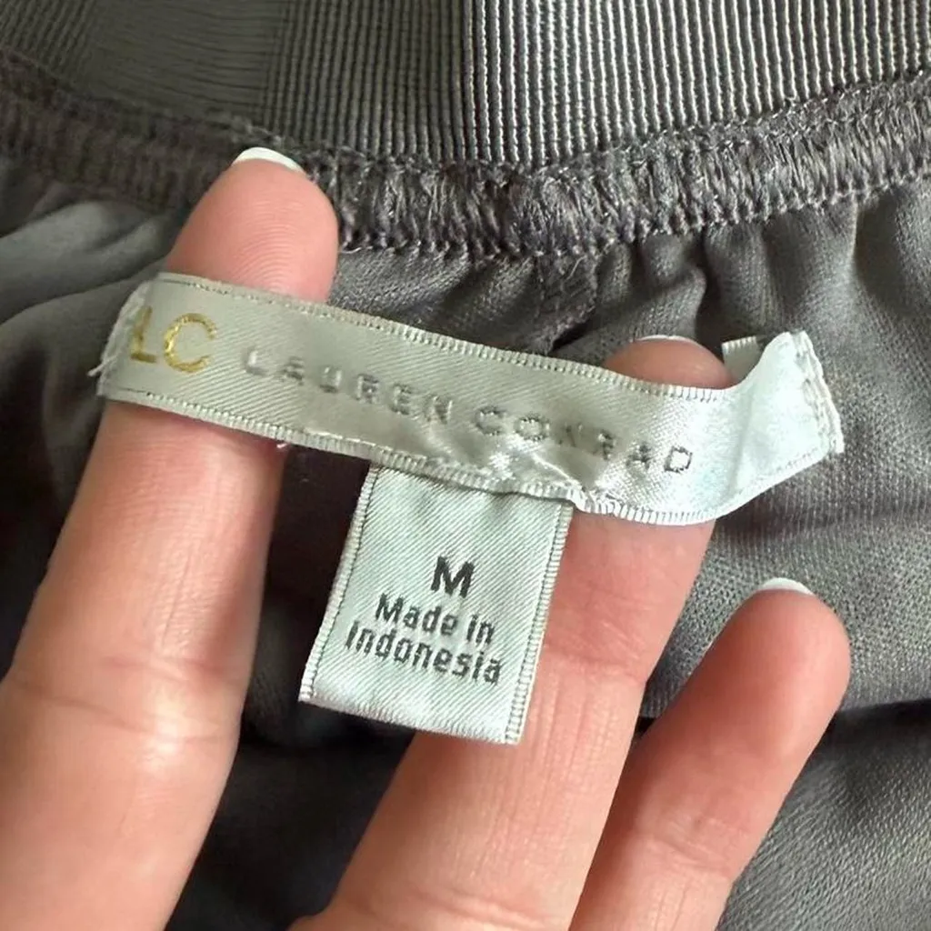 LC Lauren Conrad Shimmering Silver Skater Skirt - Image 2