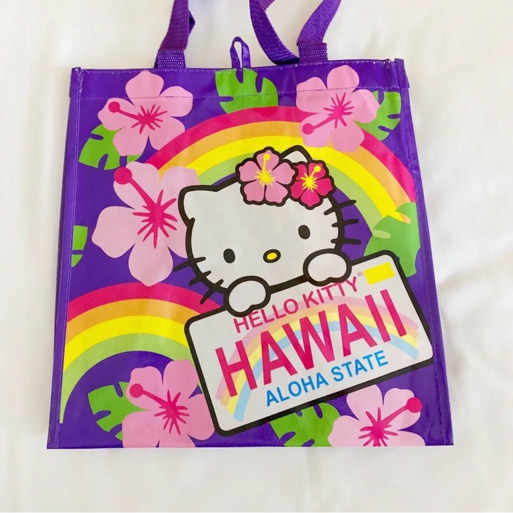 Hello Kitty ABC Stories Exclusive Hawaii Aloha State Reusable Tote Bag, Purple - Image 12