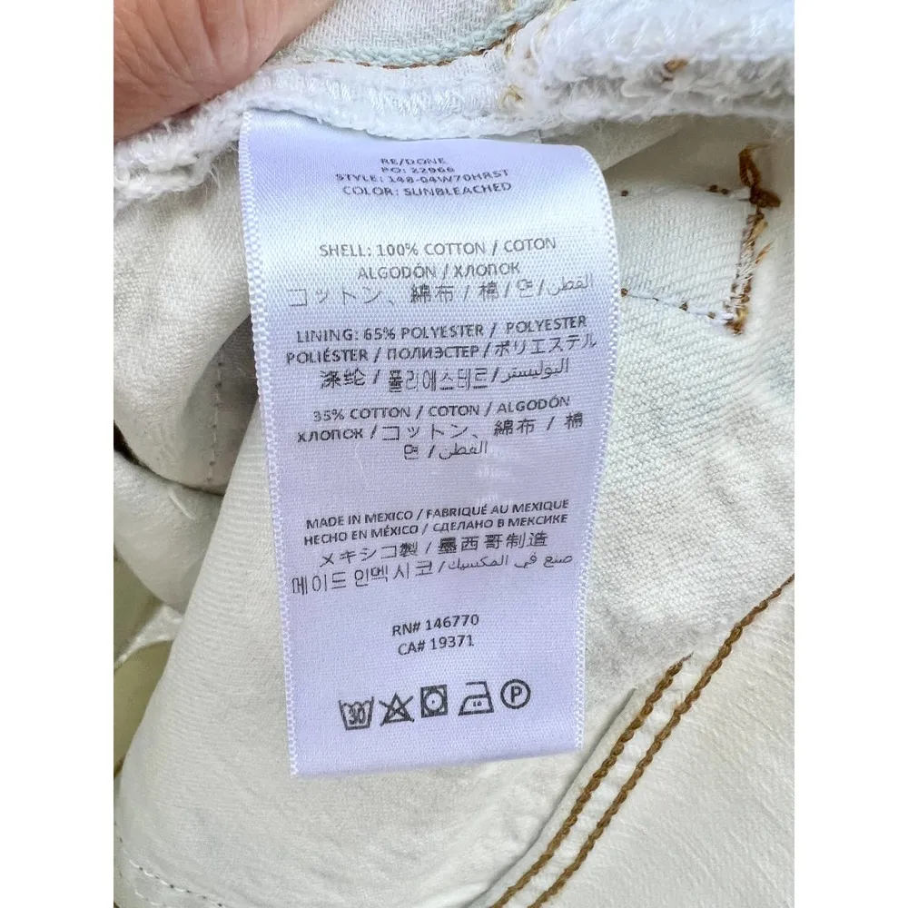 NWT  70s High Rise Short Jeans Sunbleach Light Denim Blue Women's Size 25 - Image 7