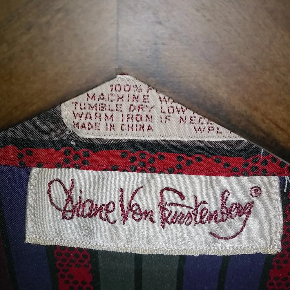 Diane Von Firstenberg 14 Purple Red Stripe Top Plus - Image 4