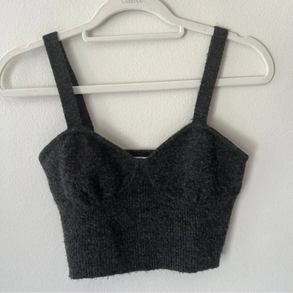 Mango Knit strap top Dark Grey - Image 5