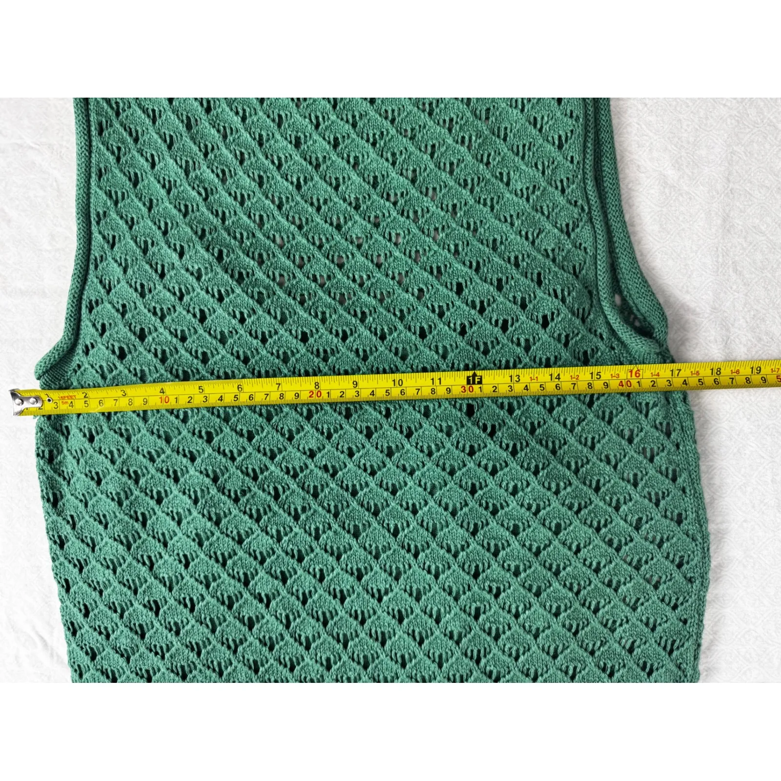 Sanctuary Kelly Green Crochet Sleeveless‎ Mini Dress Size S - Image 7
