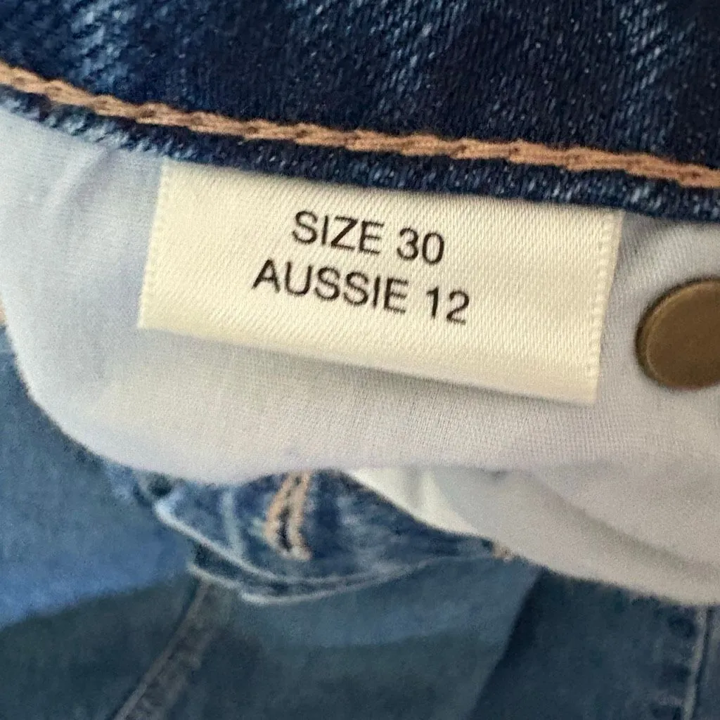 Rolla’s Chicago Skirt Midi Denim Front Slit Button Fly size 30 Blue - Image 5