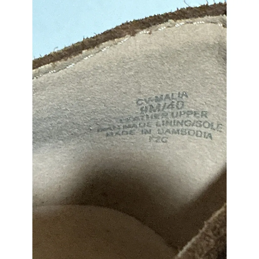 Woman’s Crown Vintage Brown Suede Block Heel Lace Up Shoes Size 9M - Image 9