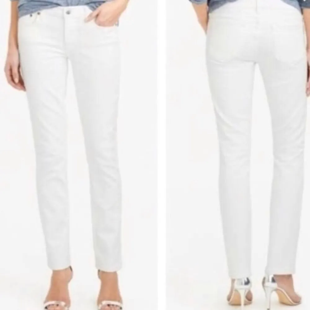J CREW MATCHSTICK WHITE SKINNY STRAIGHT JEANS 27 - Image 5