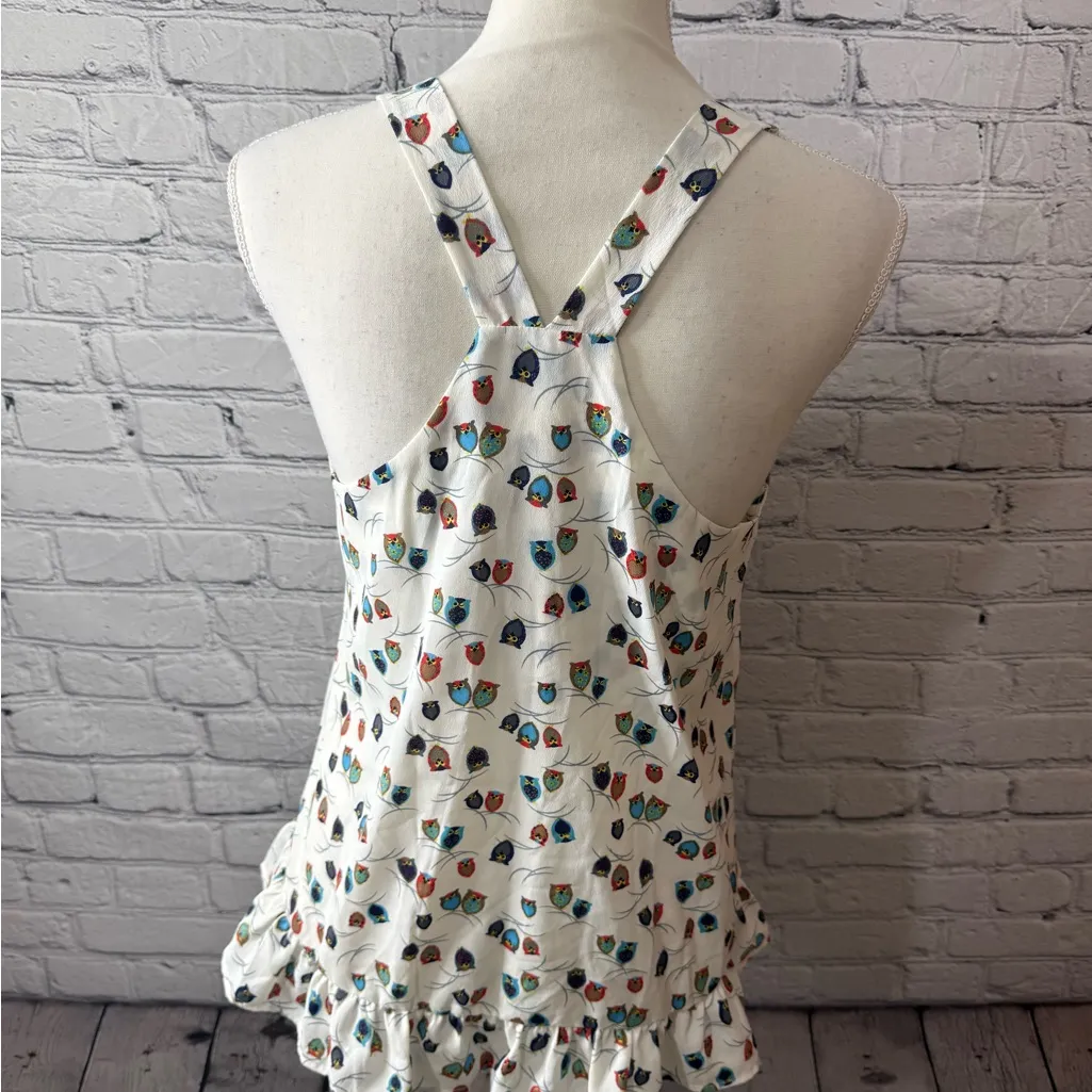 Audrey Women's Colorful owl print top size medium - Image 7