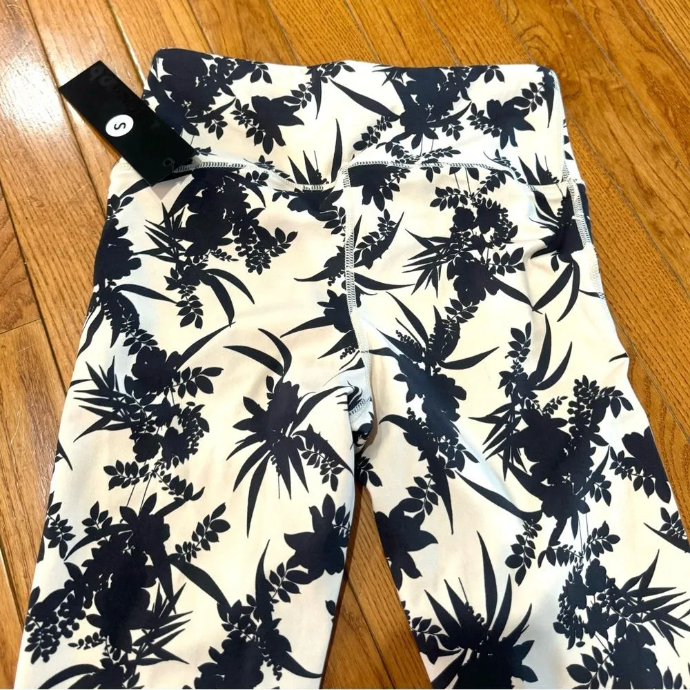 Mono B ivory black corset style sports bra leggings active set small NWT - Image 6