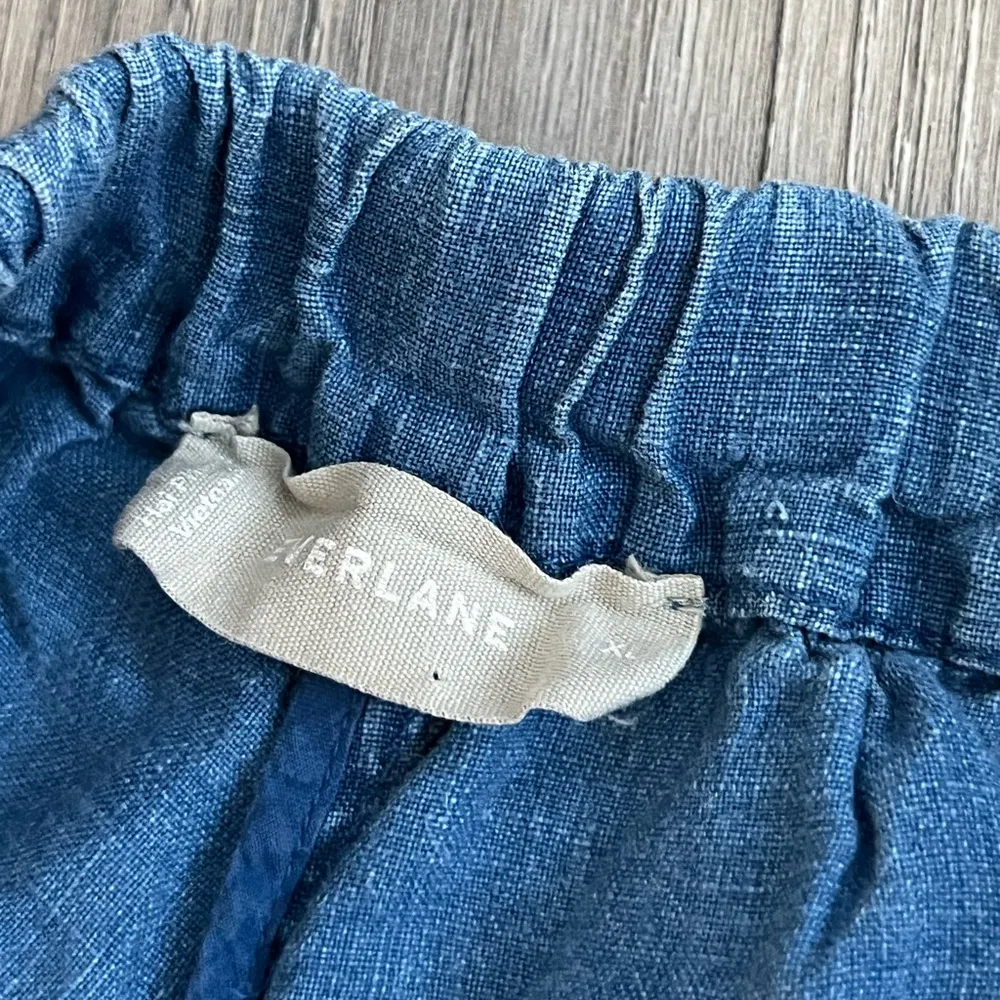 Women’s Lounge Linen Boxer Shorts *flaw | Blue | XL - Image 7