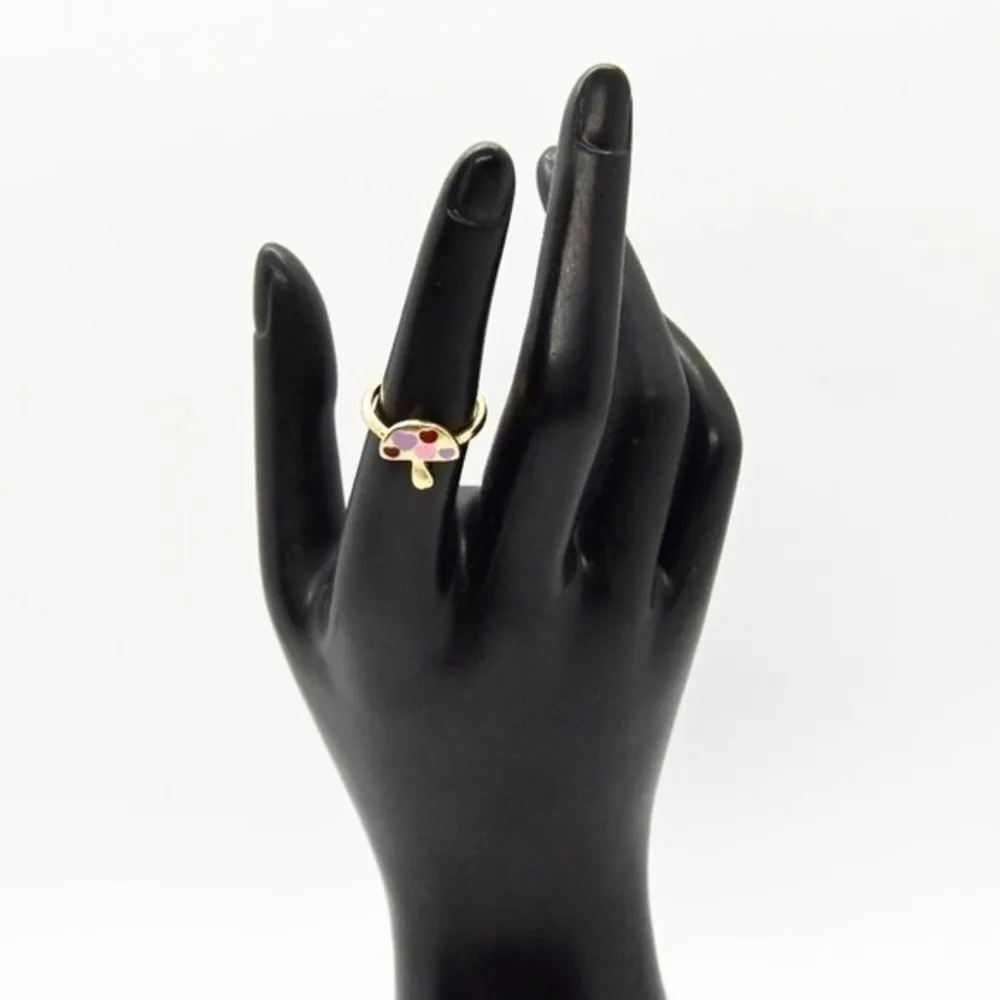 Mushroom Ring Gold Size 6 - Image 4