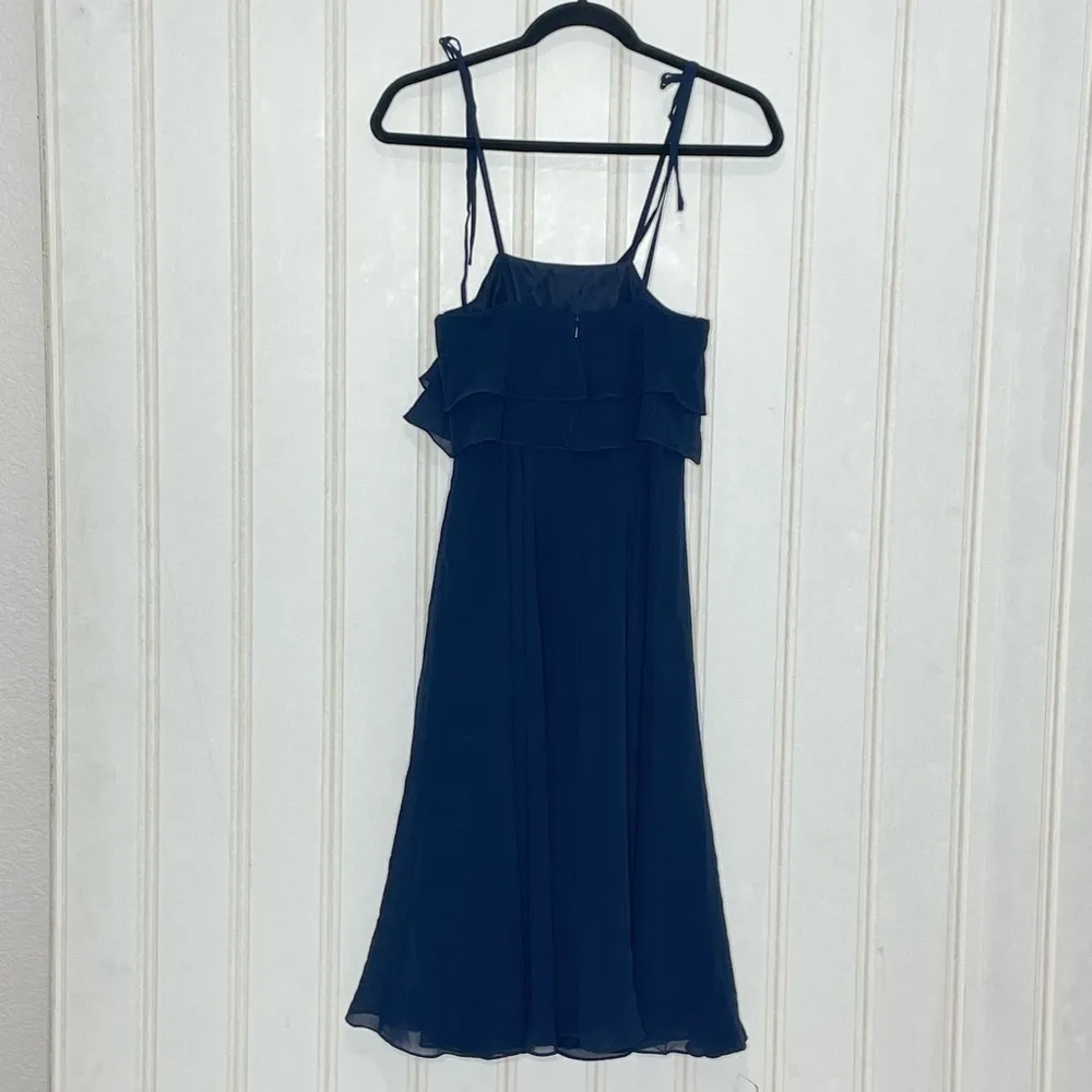 Jenny Yoo Blue Tie Strap Short Dress 817 - Image 5