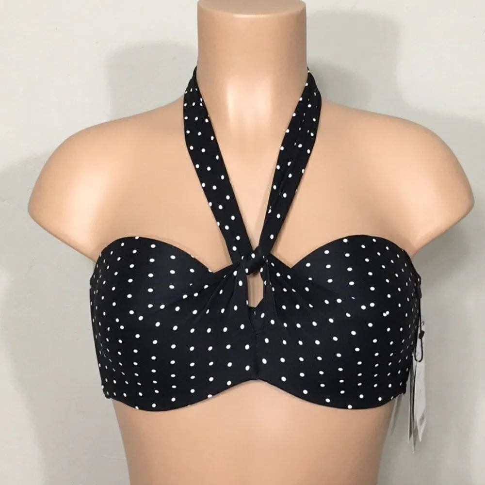 COCO REEF multi-way polka dot bikini top. 36/38C- large. NWT - Image 7
