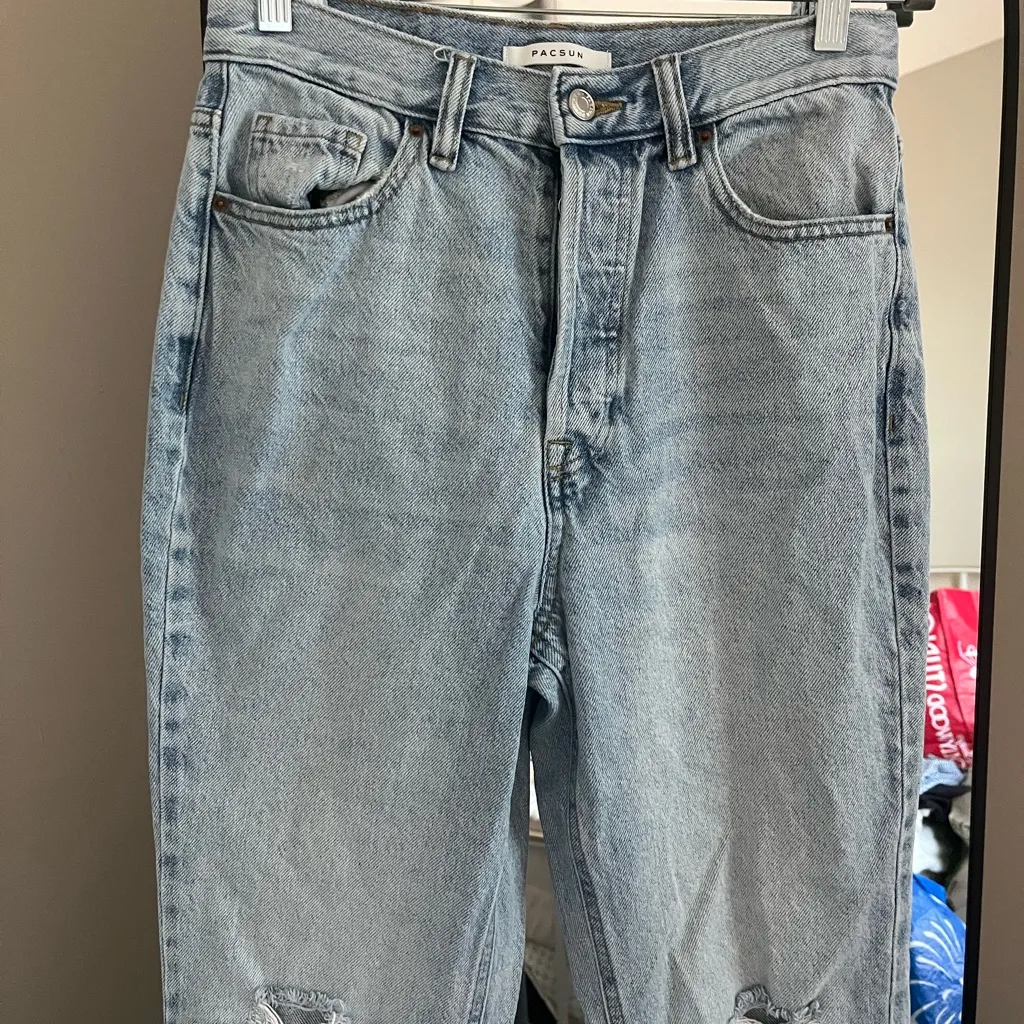 Pacsun High Rise Bootcut Distressed Jeans - Image 2