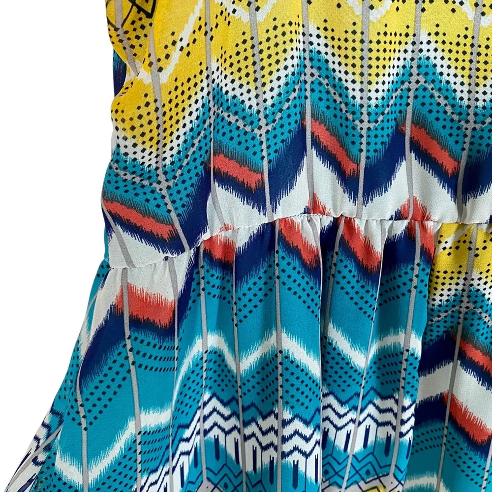 JJ basics J.J. Basics women’s size M fully lined adjustable spaghetti straps multi… - Image 9