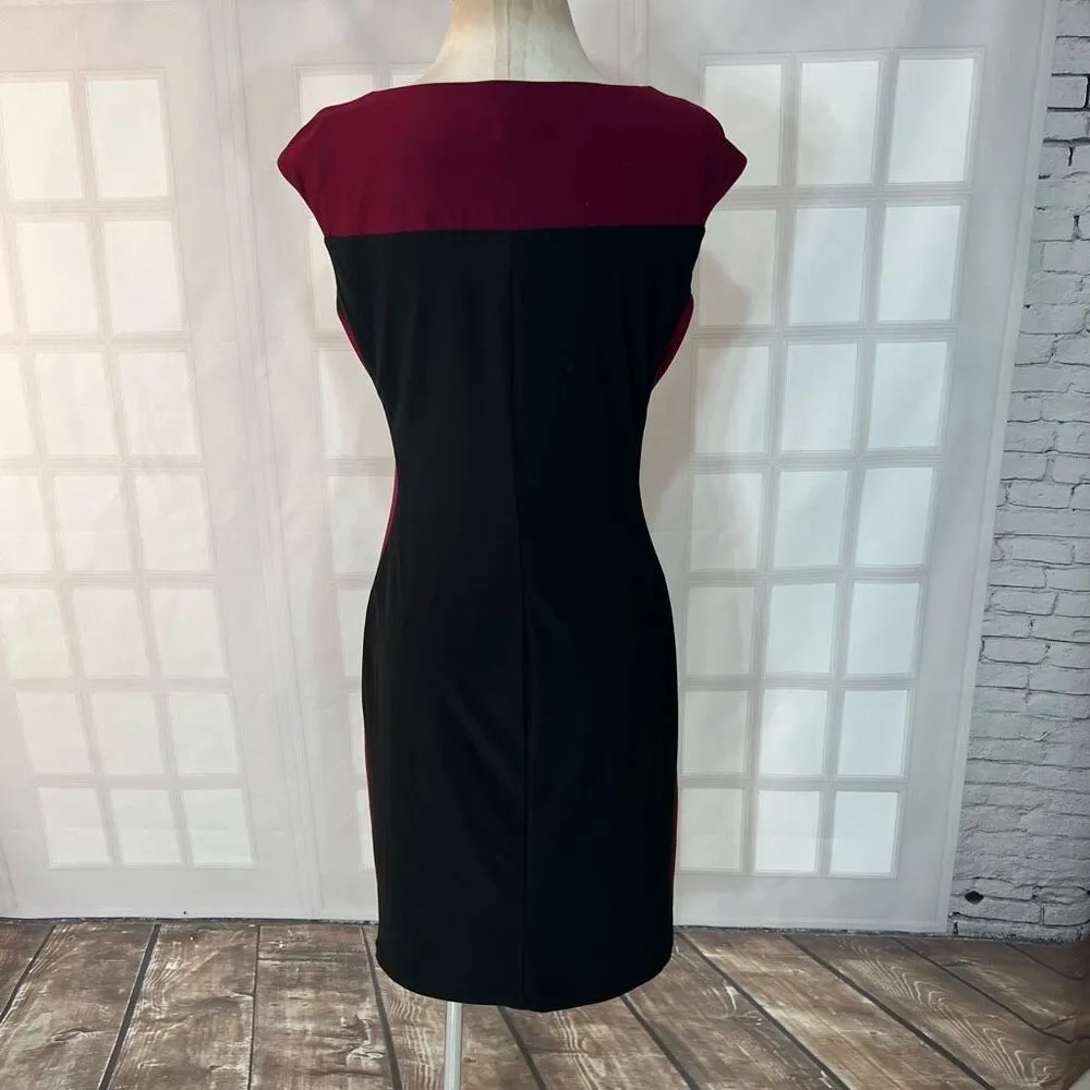 Lauren Ralph Lauren color block sleeveless sheath dress size 8 Black - Image 5