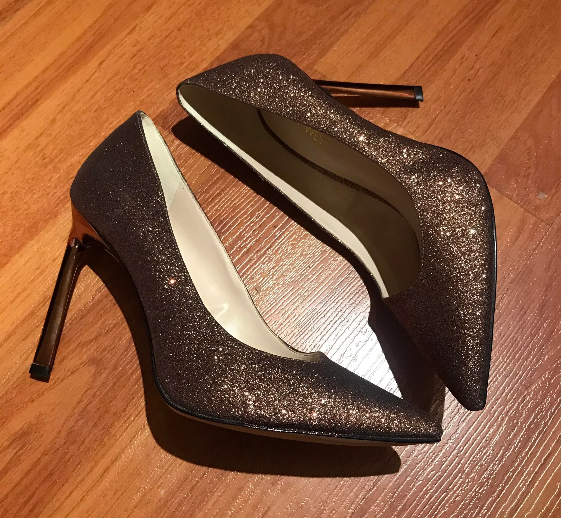 NWKAYLEE Bronze Glitter Stilettos  - Image 6