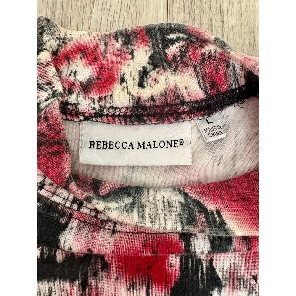 Rebecca Malone | Women's Multicolor Cotton Blend Long Sleeve Top | Large - Image 3