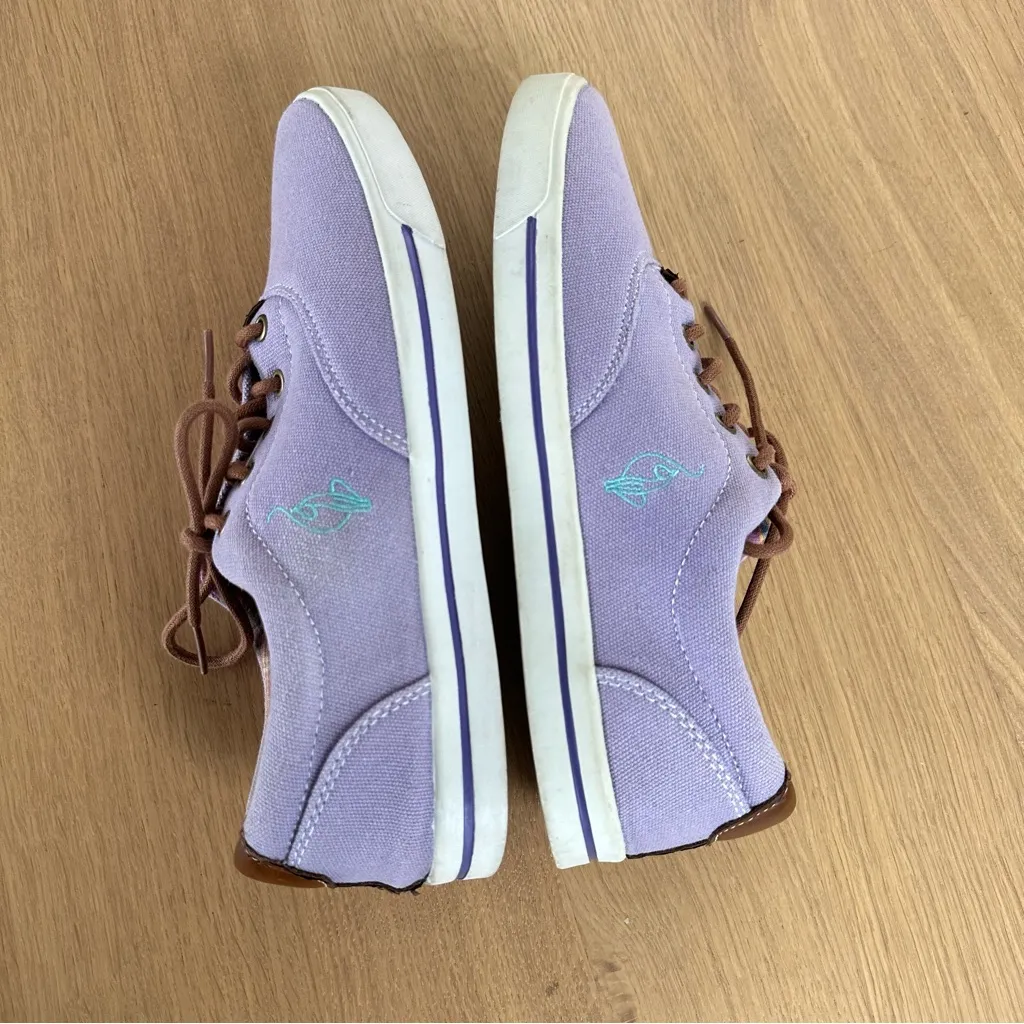 Vintage Y2K Baby Phat Lavender Canvas Sneakers Size 9 Paid Preppy Indie Twee Cat - Image 8