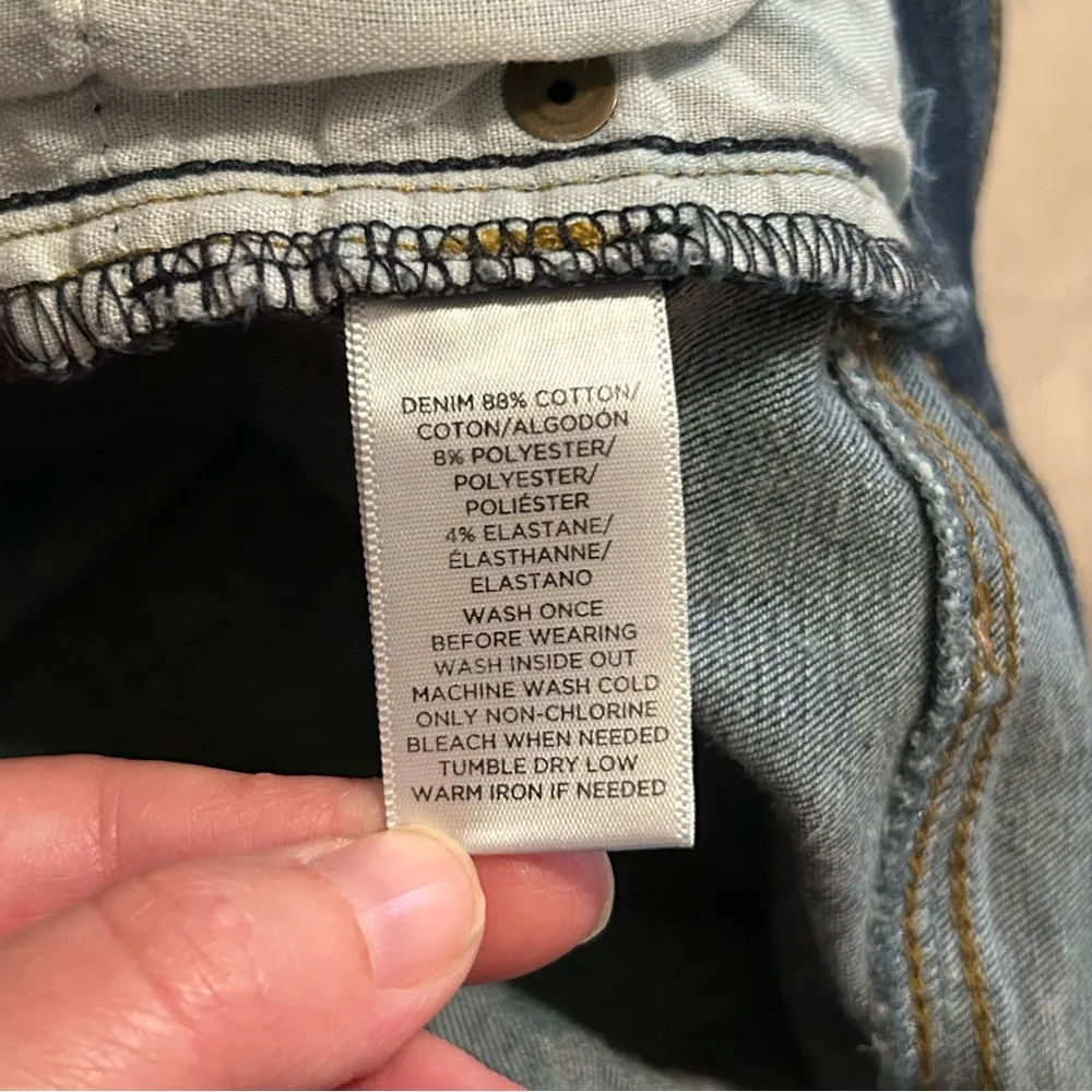 Loft Ann Taylor Womens Size 28/6 Curvy Kick Crop Medium Wash Roll Hem Jeans - Image 5