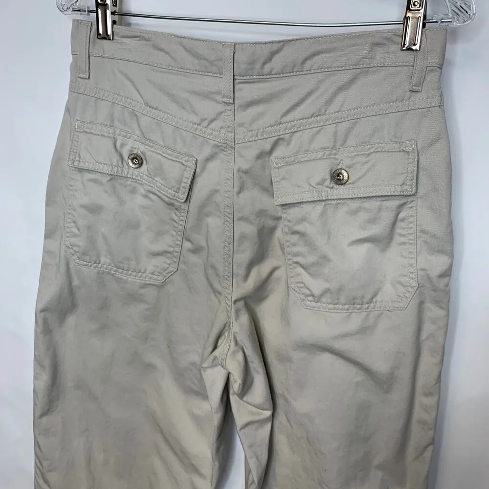 Vintage Sand Beige Cargo Pants High Waisted Khaki 31" waist Size 29 - Image 6