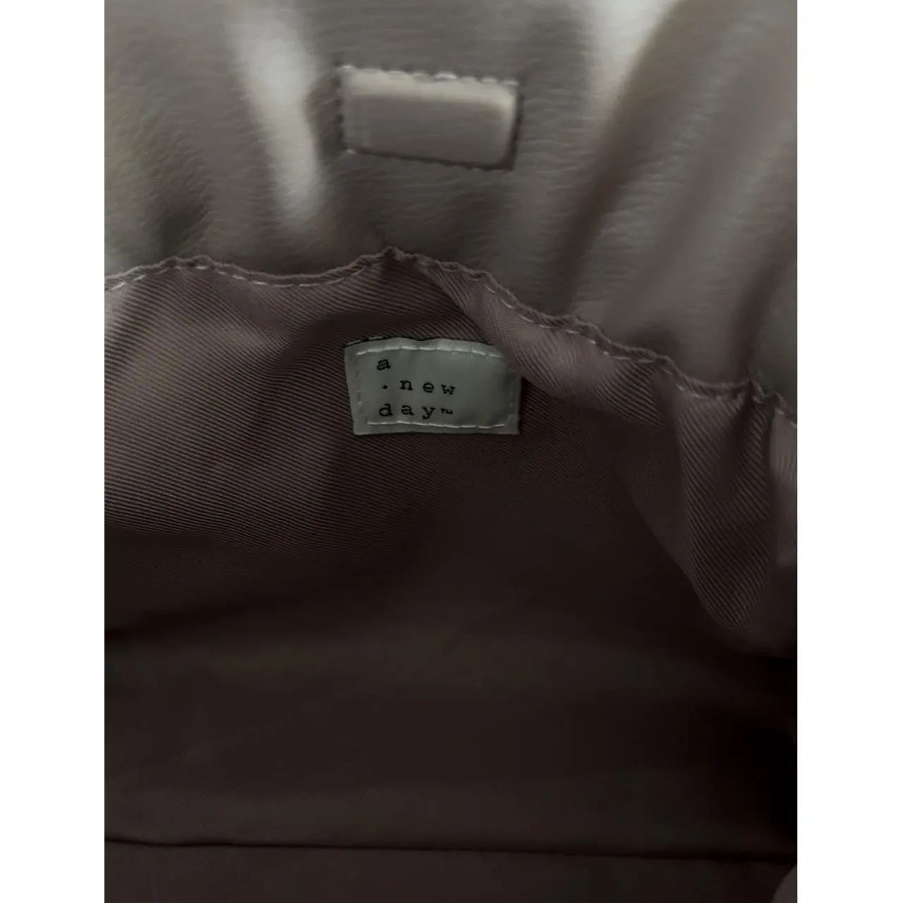 A New Day Burgundy Faux Leather Bucket Bag Detachable Crossbody Chain Strap - Image 7