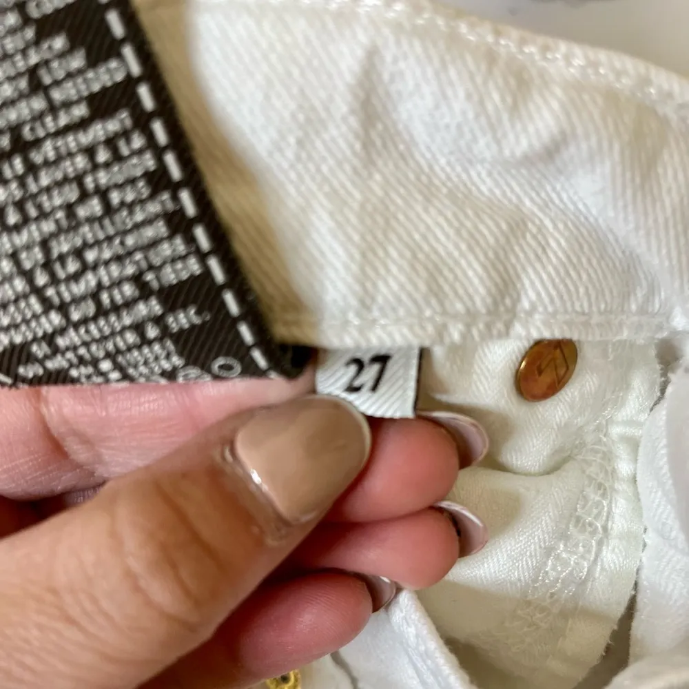 7 for all Mankind Josephina Skinny Boyfriend White Jeans - Image 7