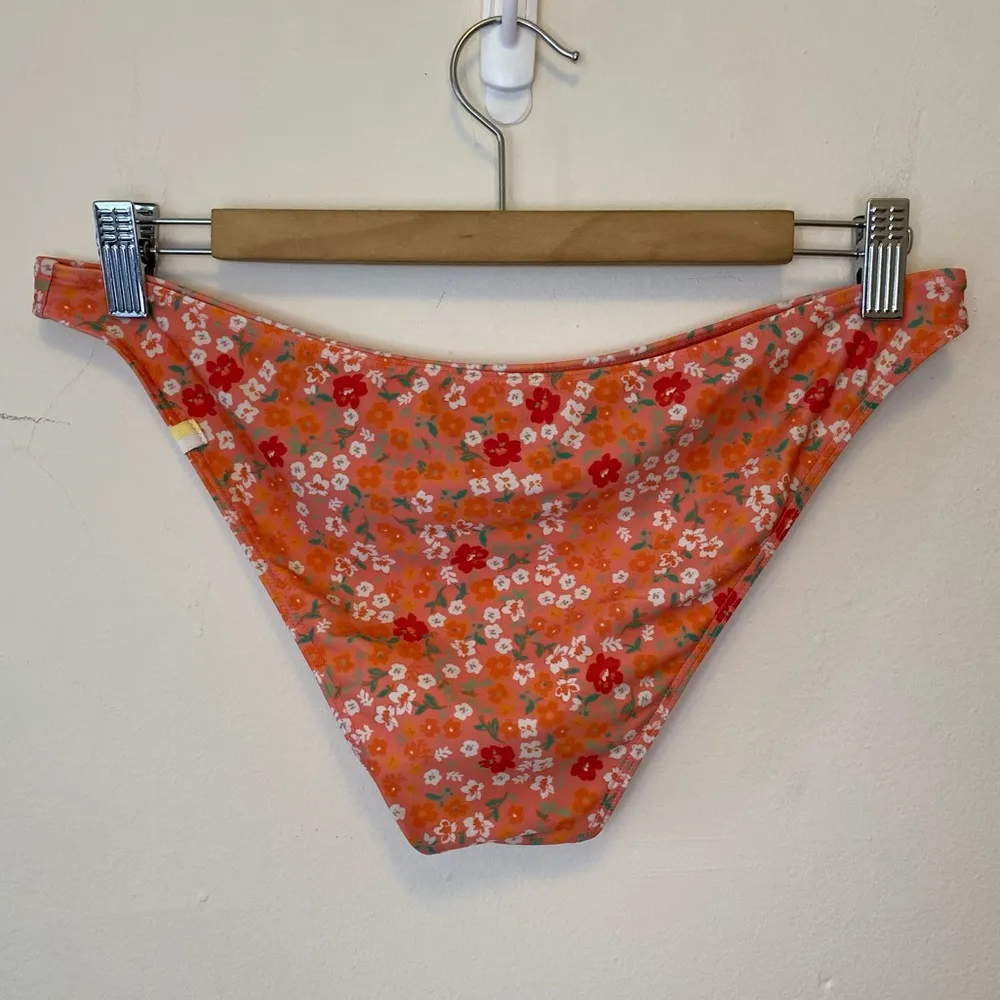 SUMMERSALT Orchid Ditsy Floral Print Bikini Bottom in Orange Sz 6 Small - Image 7