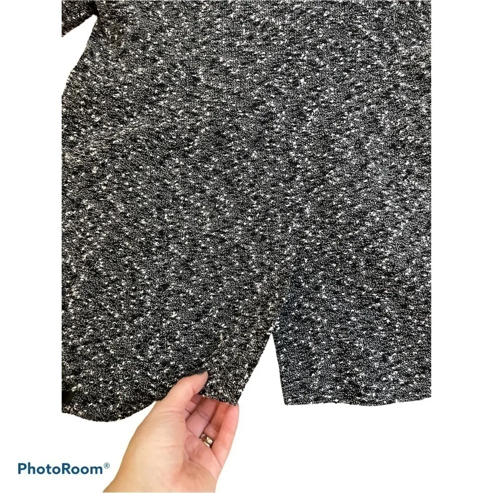 Muse Black & White Marled Blazer Size 10 - Image 8